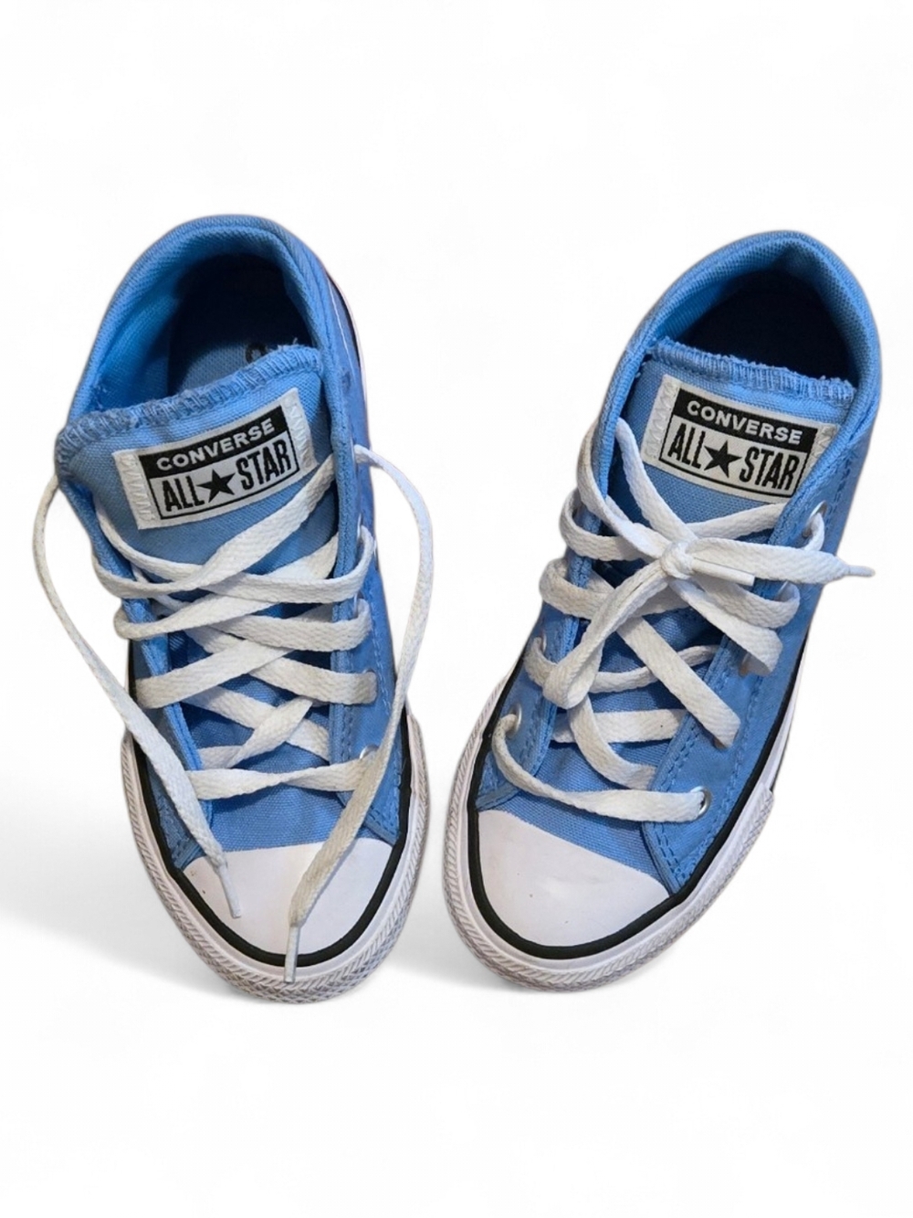 Converse Kids Light Blue High Top Sneakers with White Laces